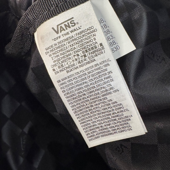 VANS MINI BACKPACK CHECKERED BLACK AND WHITE - Picture 5 of 7